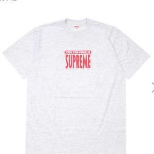 "WHO THE FUCK IS SUPREME" Tee Ash Grey